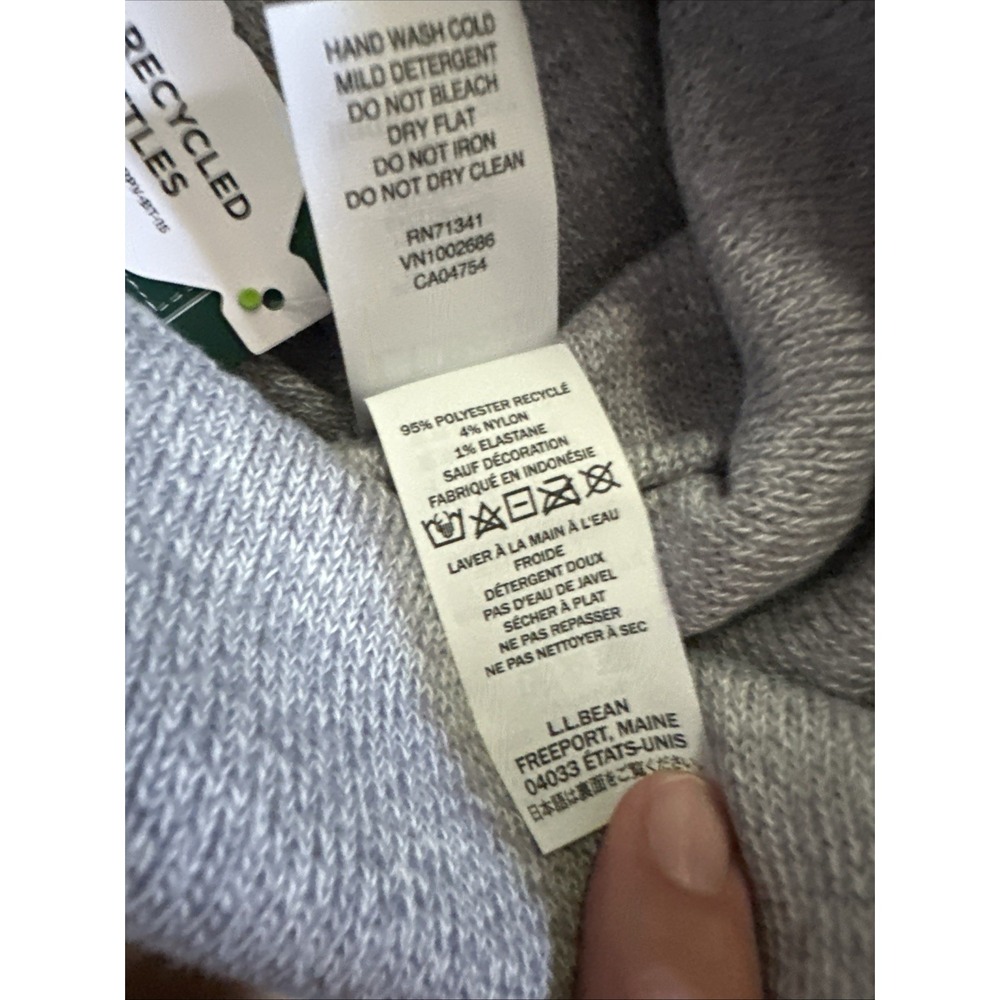 NWT L.L. Bean KATAHDIN Pom Graphic Hat Beanie Gray Blue Green Mts &‎ Trees - Picture 12 of 13